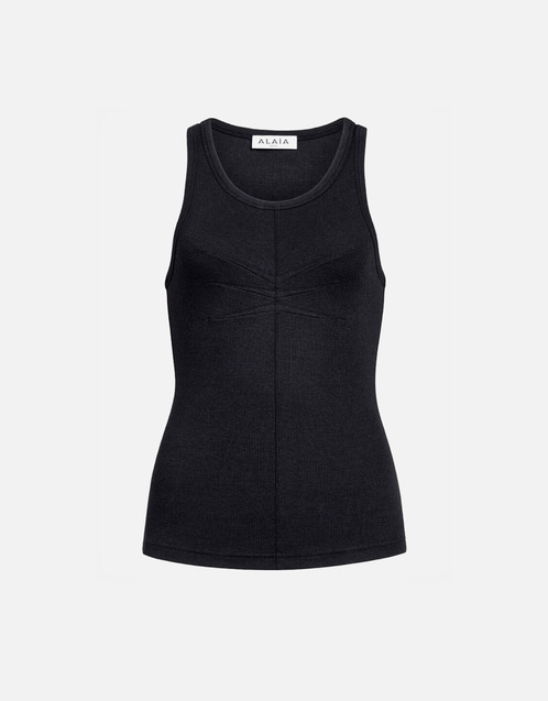 ALAÏA コットンブレンドタンクトップ (すべての新品) IFCHIC.COM
