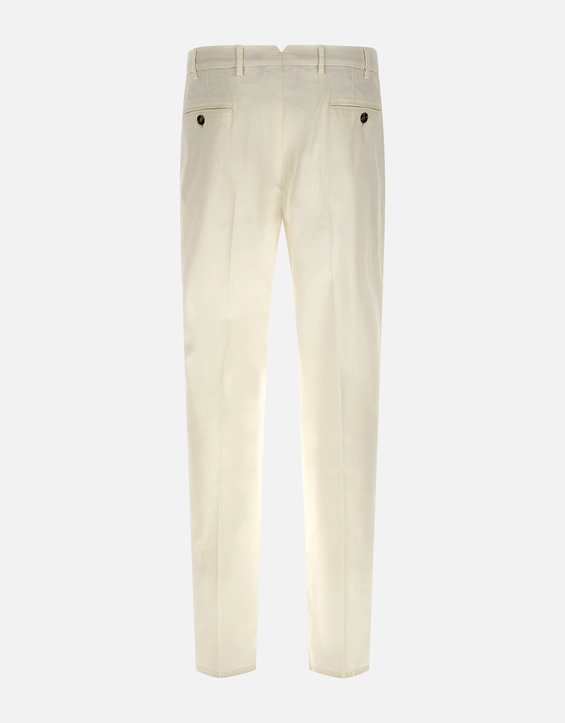 BRUNELLO CUCINELLI ホワイト パンツ Brunello Cucinelli メンズ アメリカンピマコットン イタリアフィット