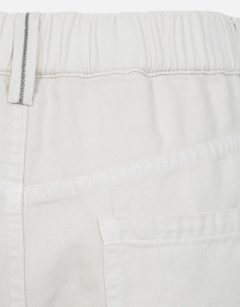 Brunello Cucinelli コットンリネンBullストレートパンツ (パンツ