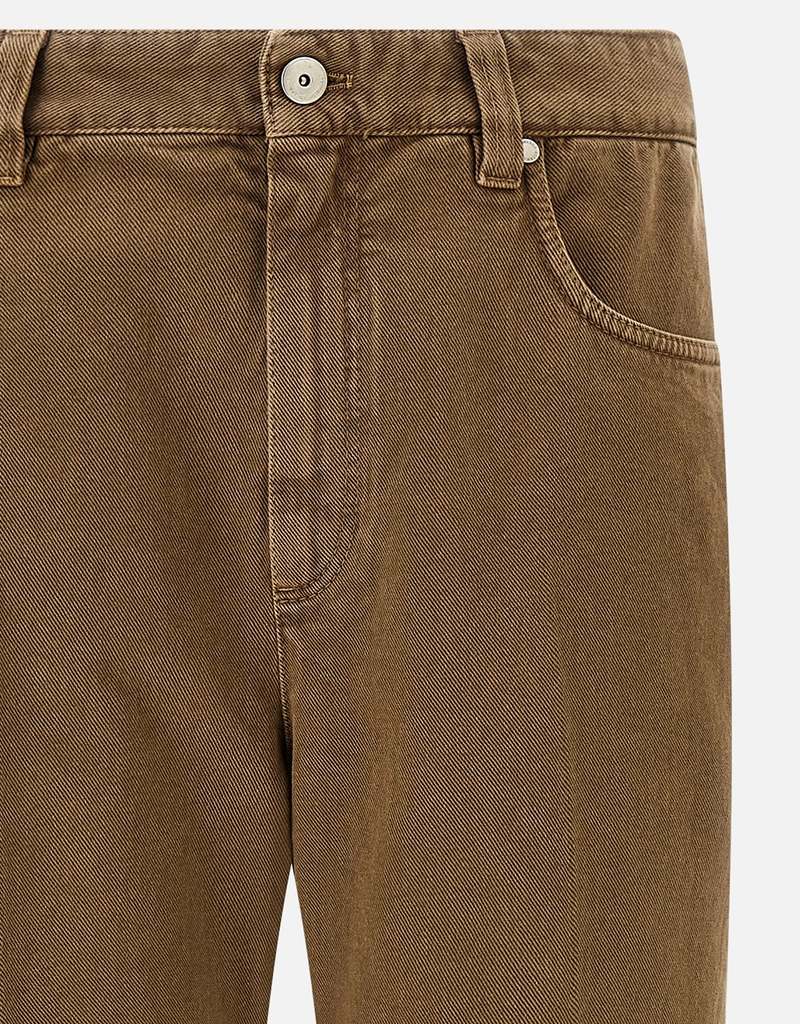 Brunello Cucinelli デニムミディアムウエストストレートレッグパンツ