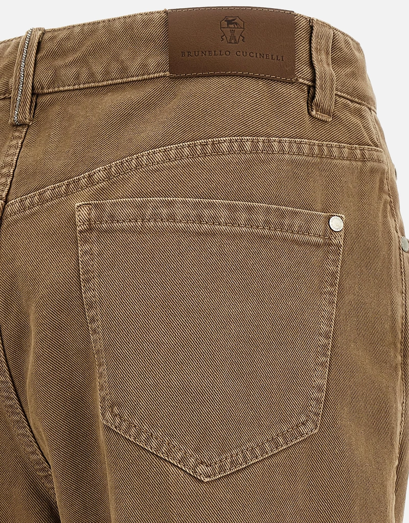 Brunello Cucinell ブルネロクチネリ　ストレートレッグパンツ Brunello Cucinelli デニムミディアムウエストストレートレッグパンツ