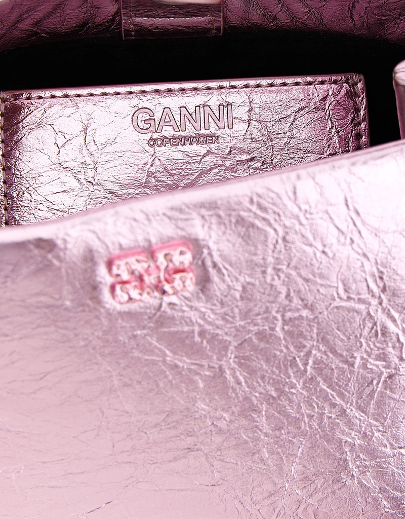 GANNI スパンコールタンクトップ ピンク GANNI＞ボーダー タンクトップ