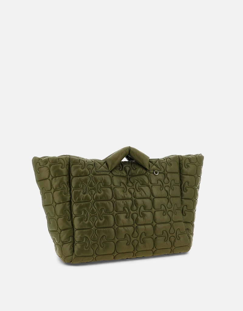 Ganni キルティング Re-Tech XXL トートバッグ () IFCHIC.COM