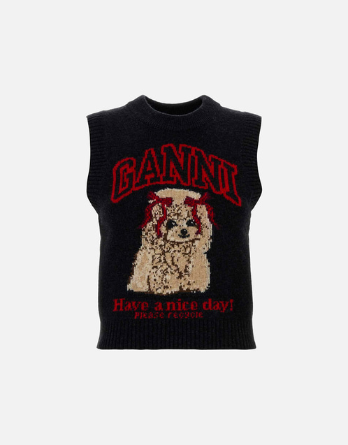 Ganni ウールブレンドベスト (すべての新品) IFCHIC.COM