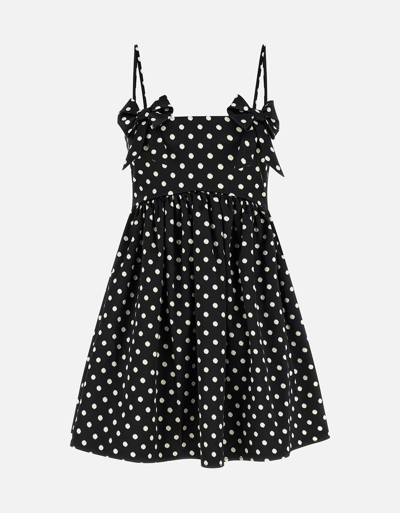 chinese dress ladies Italian Linen Polka Dots Dress - Anicoletta's Boutique main image 1