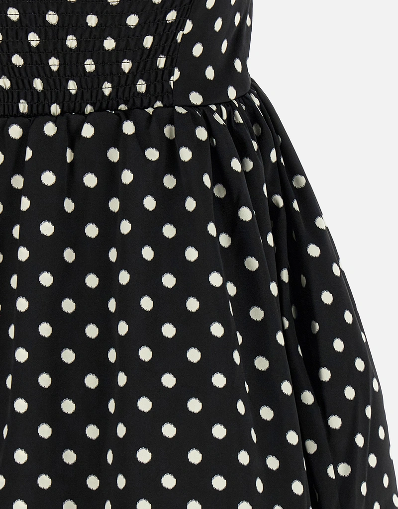knee length dresses for ladies Polka-Dot Satin Mini Dress
