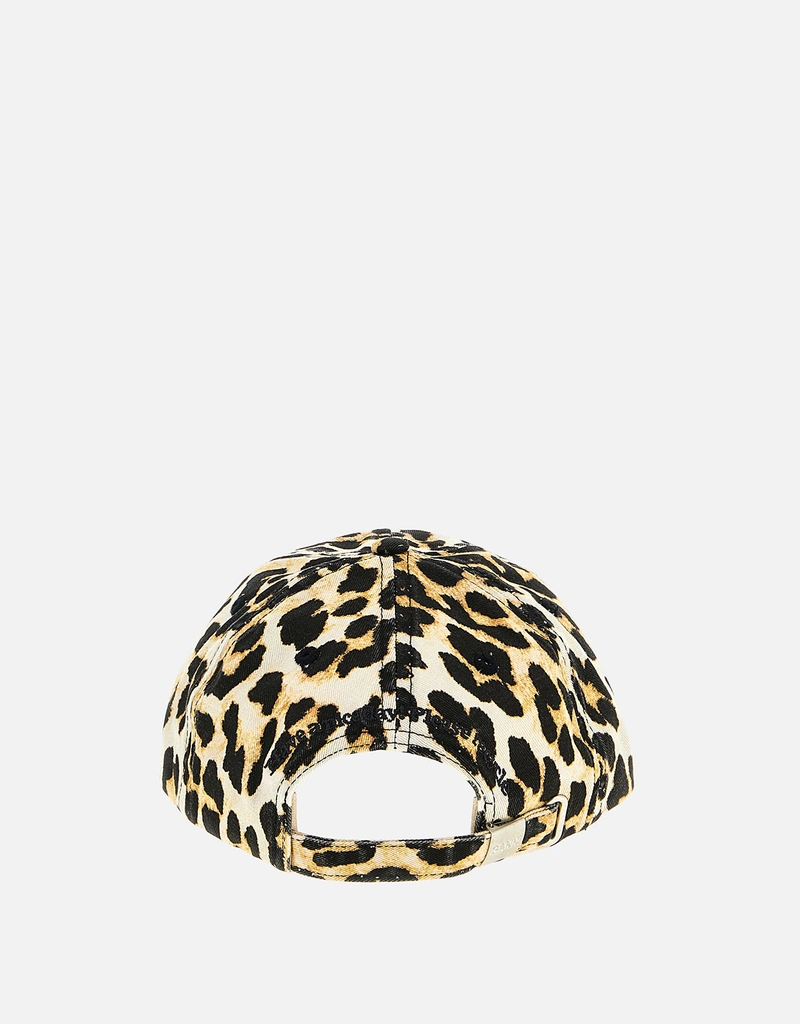 Ganni レオパードキャンバスキャップ () IFCHIC.COM