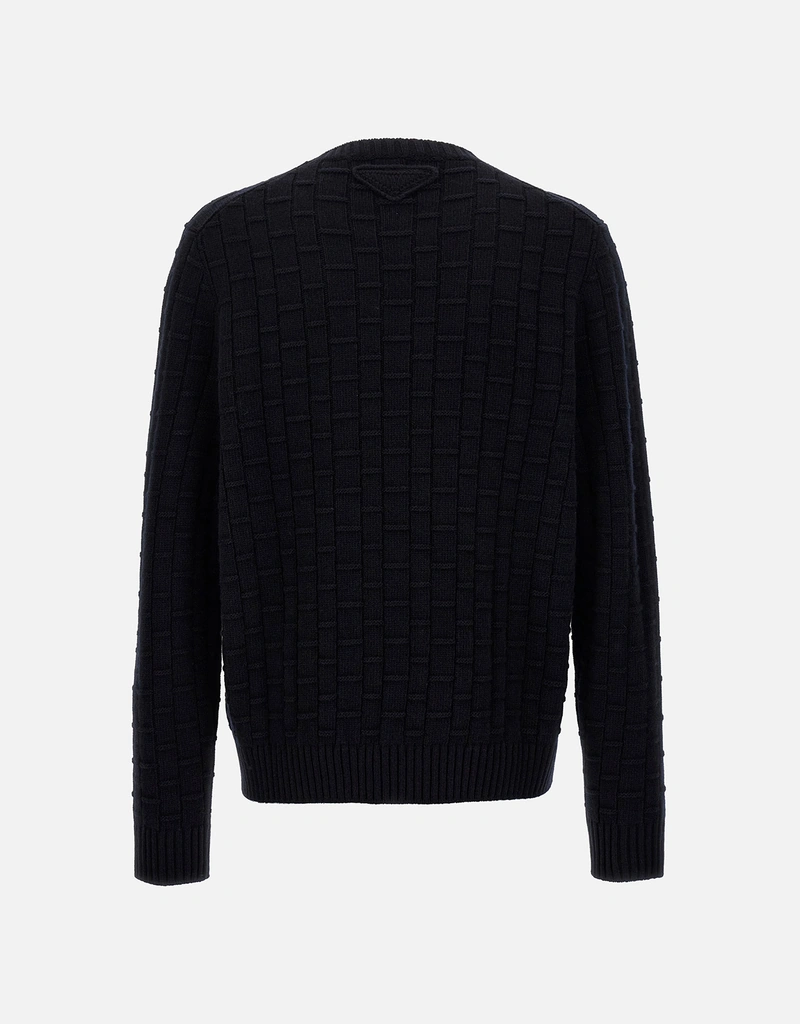 archive PRADA カシミヤ×シルク ニット ブラック PRADA シルク、カシミヤニット 【公式通販】