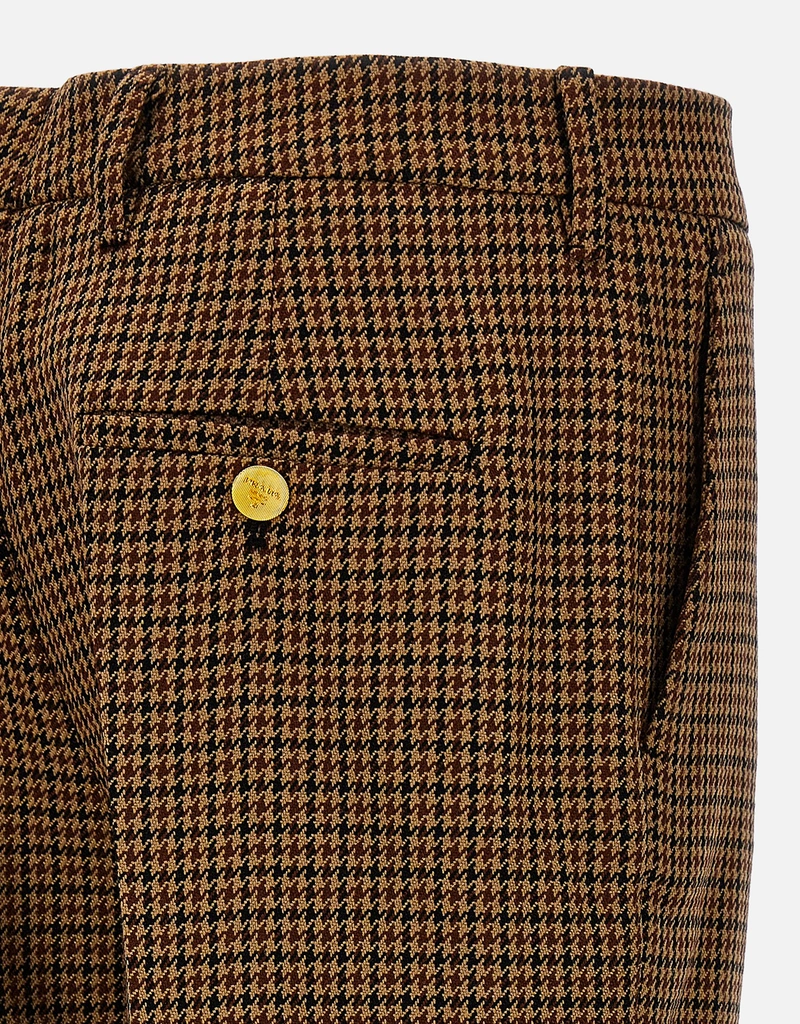 Prada Houndstooth Virgin Wool Pants (All New In) IFCHIC.COM