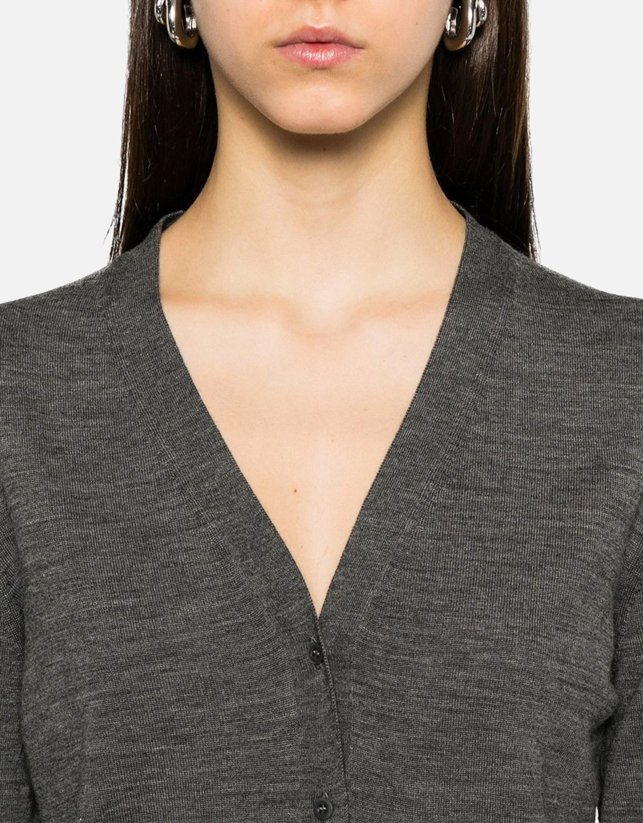 Prada Vネックライトウェイトニットウールカーディガン (すべての新品