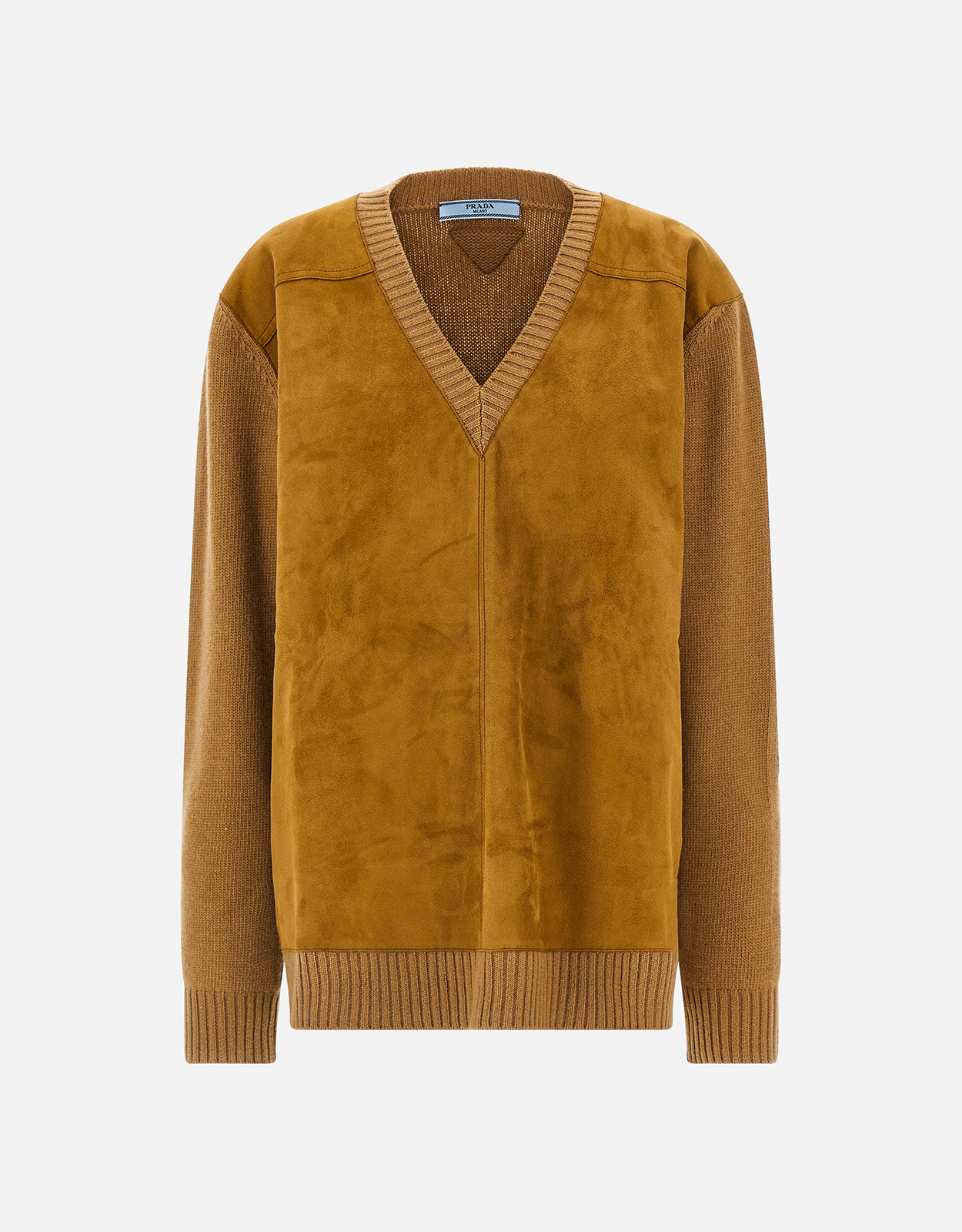 Prada バージンウールカシミヤコンフォートフィットスエードセーター