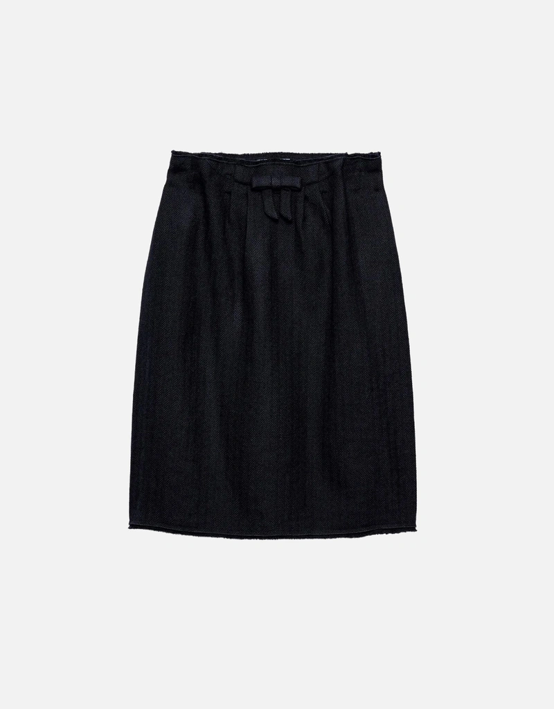 Prada シェブロン 美麗奴ウール ミディスカート (すべての新品) IFCHIC.COM