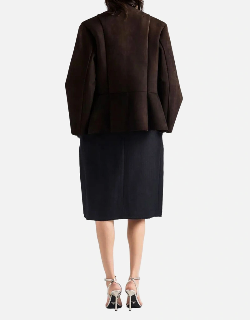 Prada シェブロン 美麗奴ウール ミディスカート (すべての新品) IFCHIC.COM