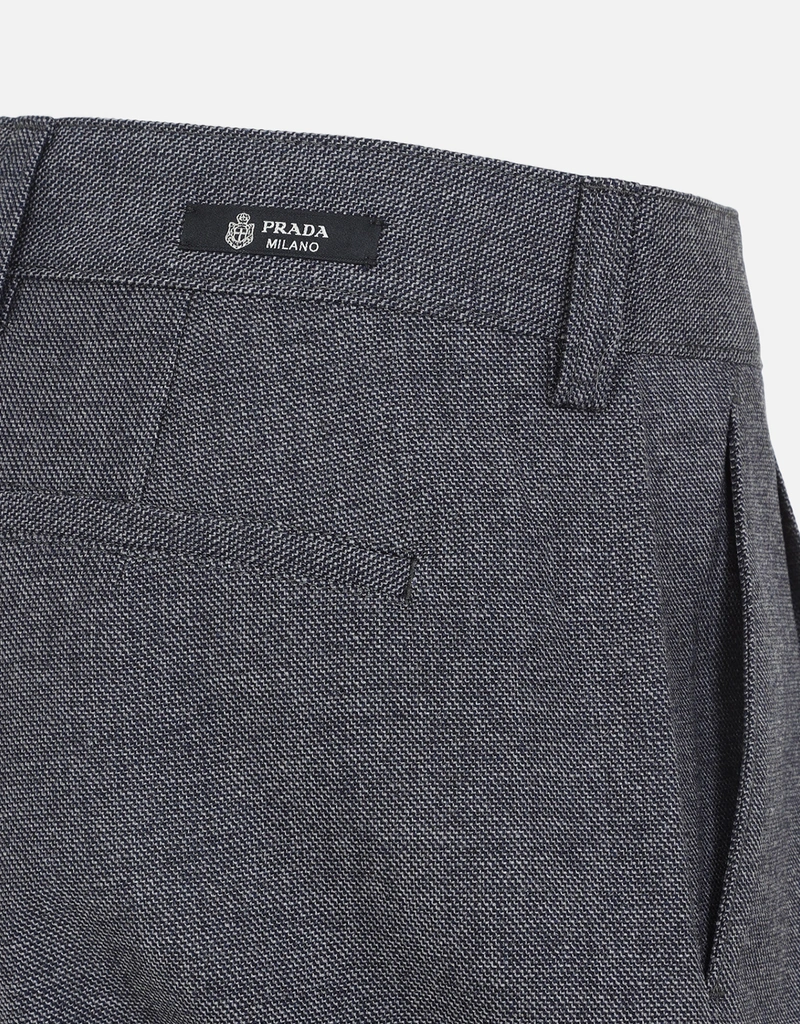 Prada Wool Grisaille Tailored Shorts (Pants) IFCHIC.COM