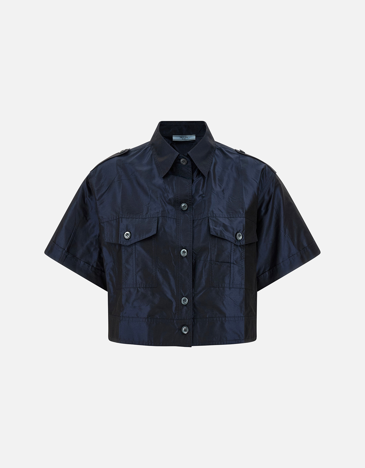 PRADA　シルクシャツ　ブラックグラデーション Silk shirt in black - Prada | Mytheresa