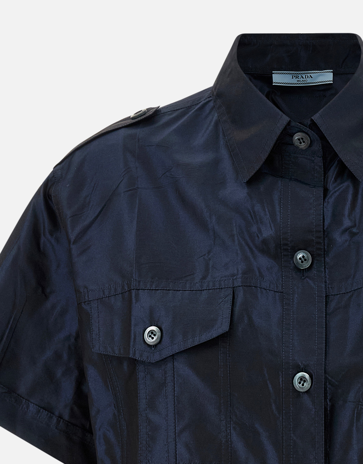 PRADA　シルクシャツ　ブラックグラデーション Silk shirt in black - Prada | Mytheresa