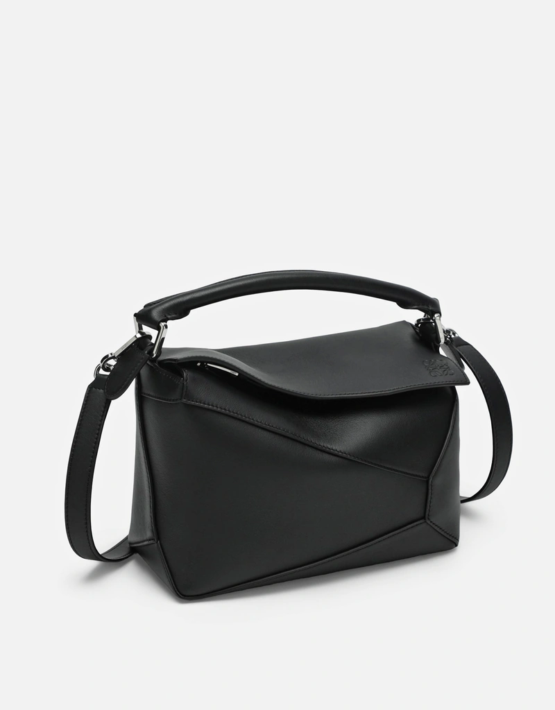 Loewe パズルエッジ小型クラシックカーフスキンハンドバッグ (すべての