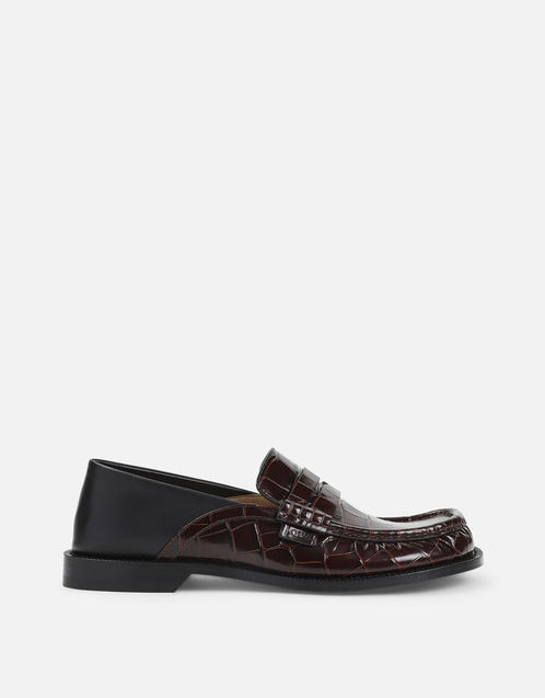 Loewe Men's Campo Calfskin and Lambskin Leather Loafers (All New