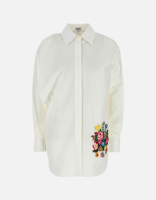 Loewe ホワイトポプリンシャツ () IFCHIC.COM