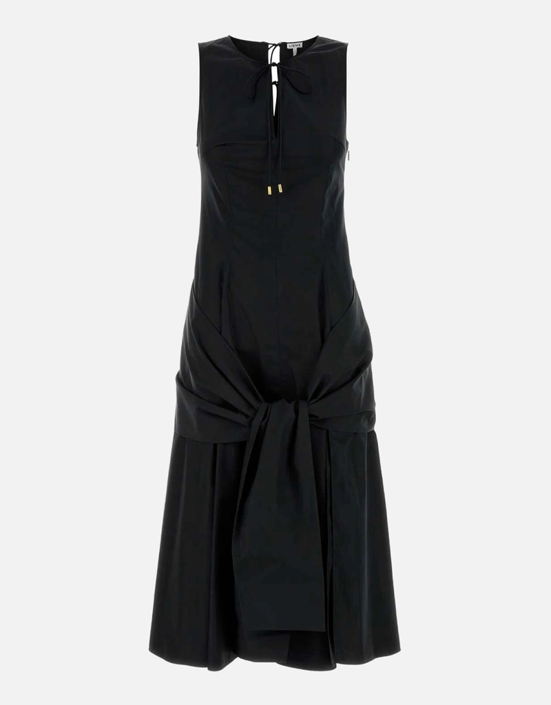 white christmas dresses Printed Poplin Wrap Midi Dress
