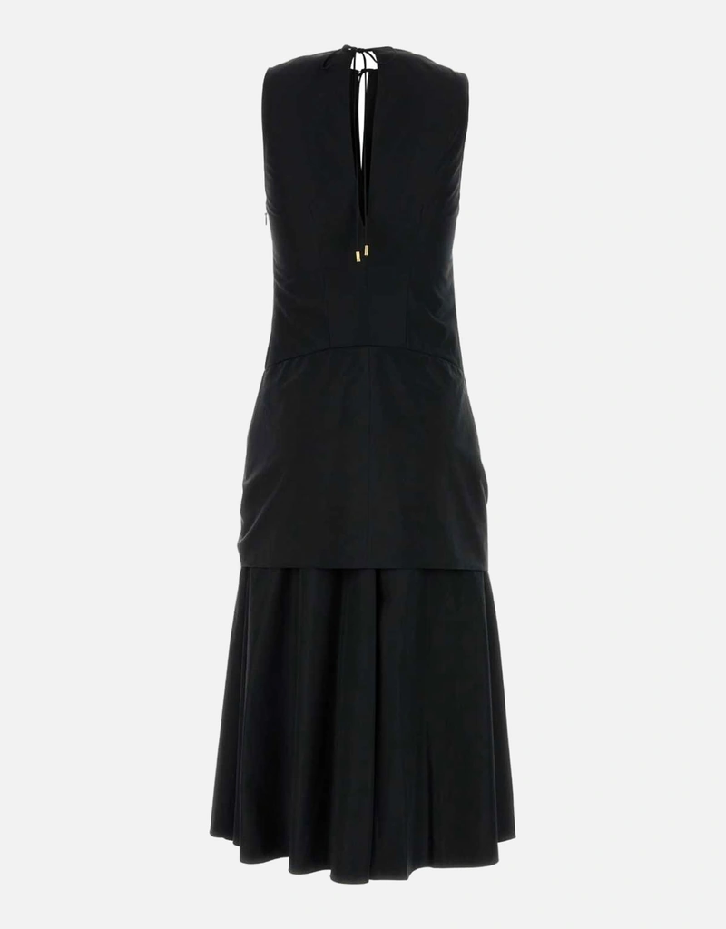 black strapless chiffon dress Black Strapless Chiffon Dress With Removable Jacket – Aquarius Brand main image 1