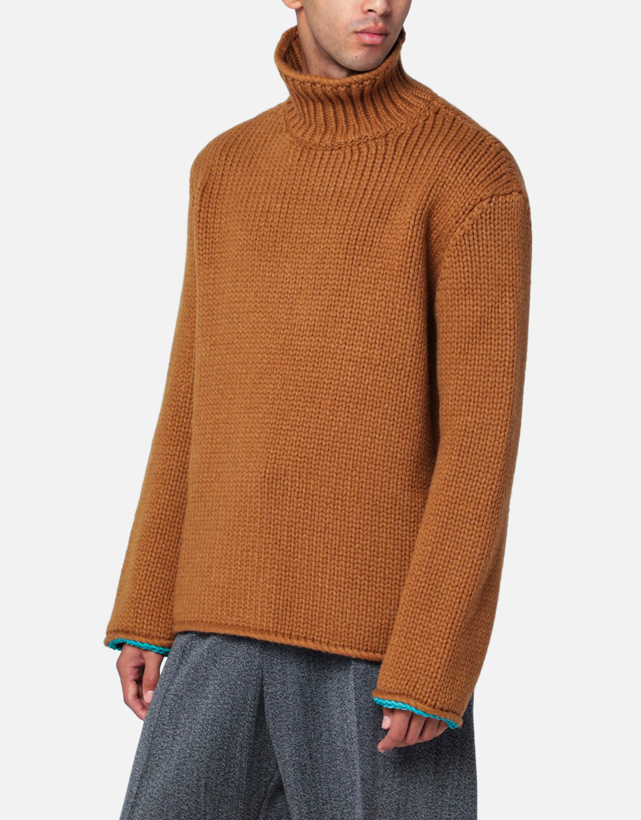 LOEWE Loewe Brown wool turtleneck sweater　ロエベ ブラウン ウール タートルネック セーター