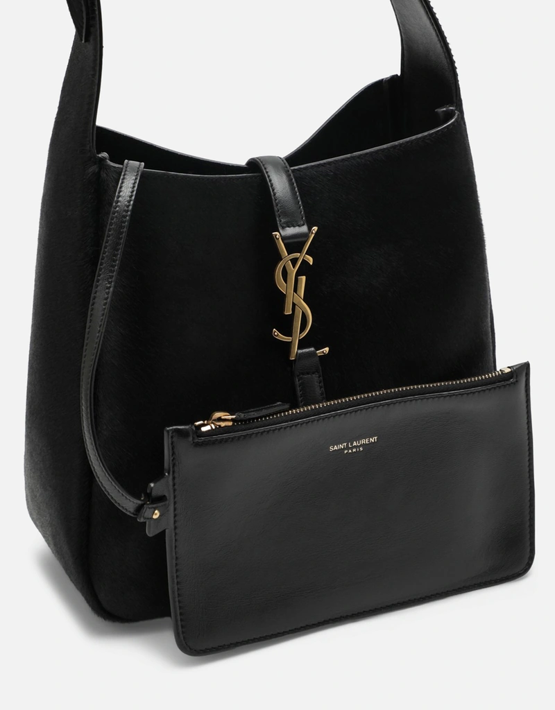 Saint Laurent ル5ア7ポニーエフェクトカーフスキンレザーショルダー