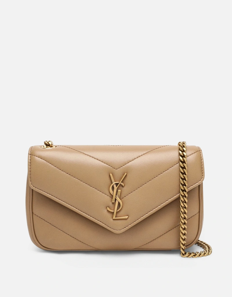 Saint Laurent ラムスキンミニシェブロンキルティッドクロスボディ
