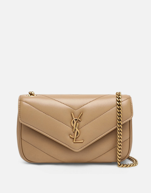 SAINT LAURENT サンローラン ラムスキン クロスボディバッグ Saint Laurent ラムスキンミニシェブロンキルティッドクロスボディ