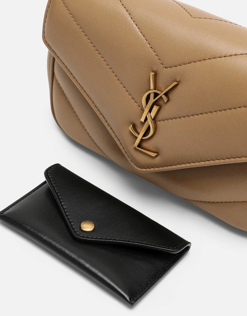 SAINT LAURENT サンローラン ラムスキン クロスボディバッグ Saint Laurent ラムスキンミニシェブロンキルティッドクロスボディ