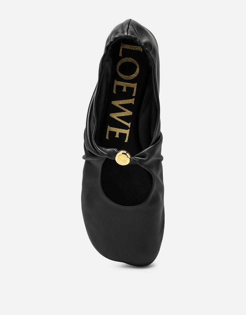 Loewe ペブルソフトナッパラムスキンバレリーナフラット () IFCHIC.COM