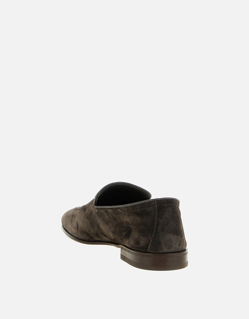 Brunello Cucinelli メンズ カーフレザー ペニーローファーローファー