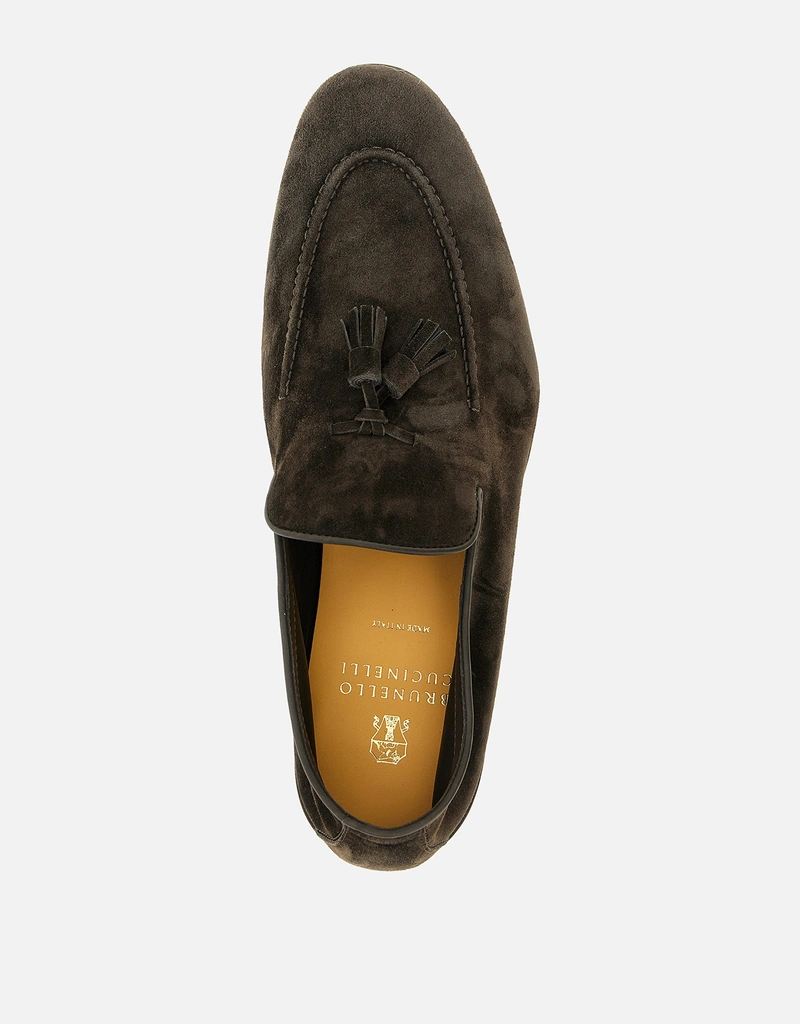 Brunello Cucinelli メンズ カーフレザー ペニーローファーローファー