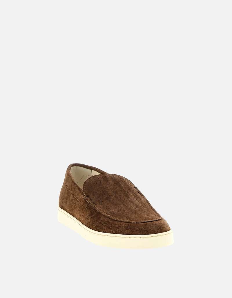 BRUNELLO CUCINELLI スエード ローファー Brunello Cucinelli Men's Suede Chevron Effect Loafers () IFCHIC.COM