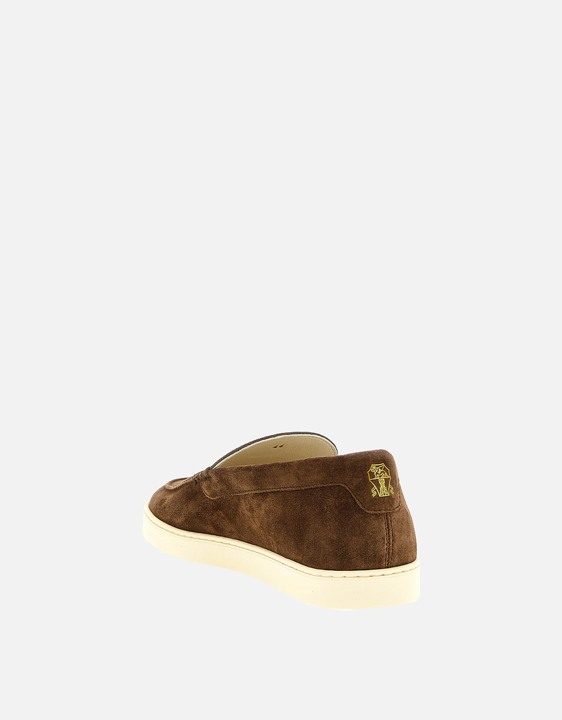 Brunello Cucinelli Men's Suede Chevron Effect Loafers () IFCHIC.COM