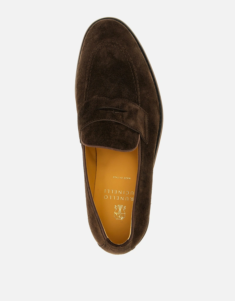 Brunello Cucinelli メンズ スエード ペニーローファー () IFCHIC.COM