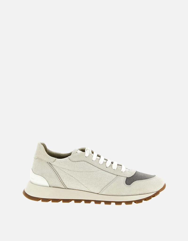 Brunello Cucinelli コットンリネンスエードスニーカー () IFCHIC.COM Brunello Cucinelli コットンリネンスエードスニーカー () IFCHIC.COM