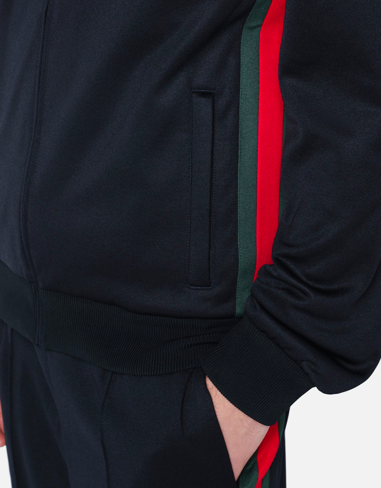 Gucci メンズ テクニカルジャージ ウェブ ジップジャケット (シャツ