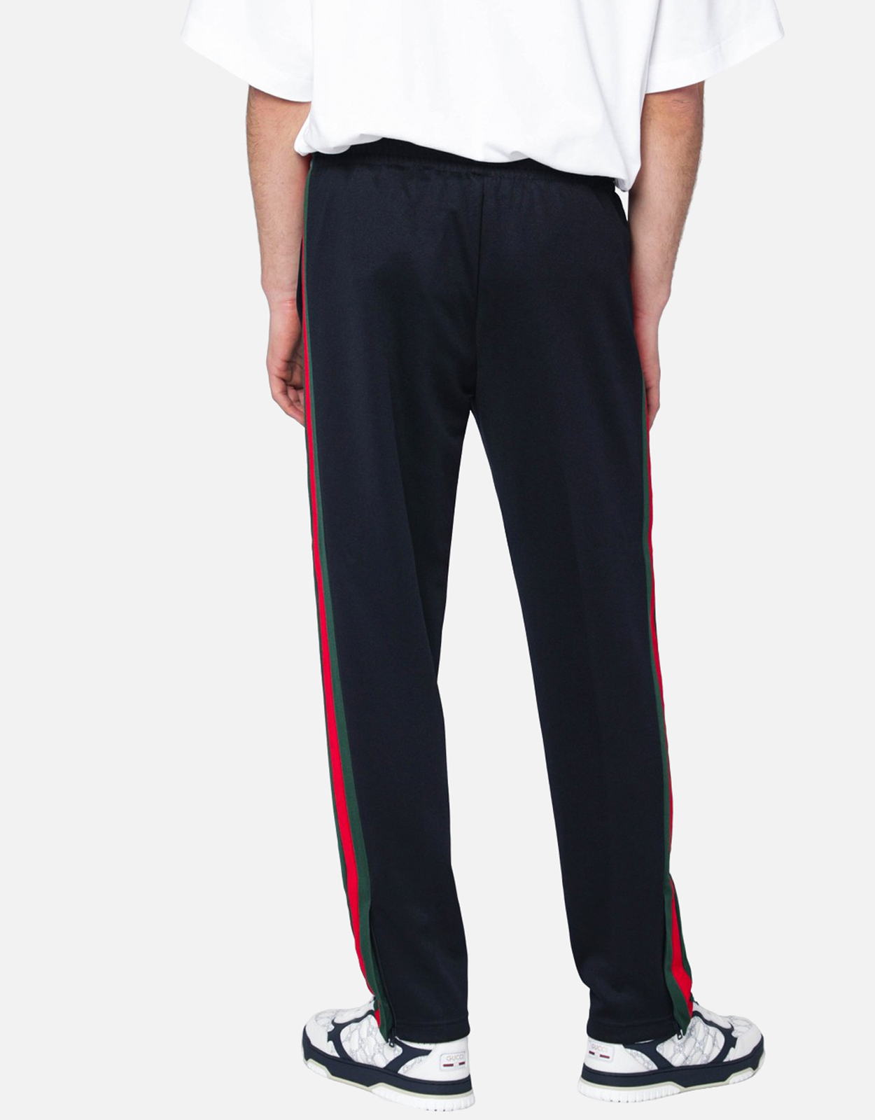 Gucci メンズテクニカルジャージウェブトラックパンツ (すべての新品