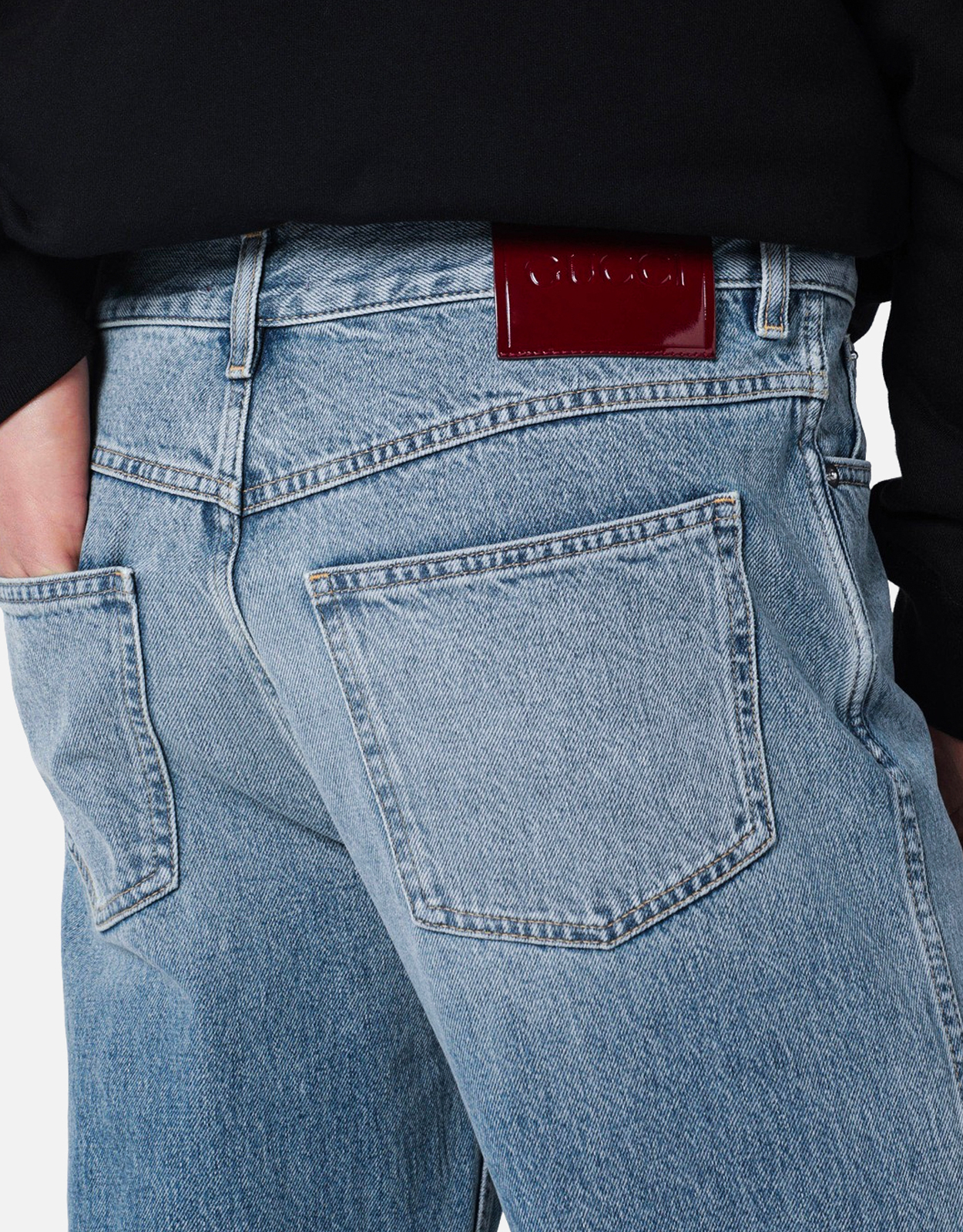 Gucci メンズ スリムフィットコットンデニムパンツ (すべての新品
