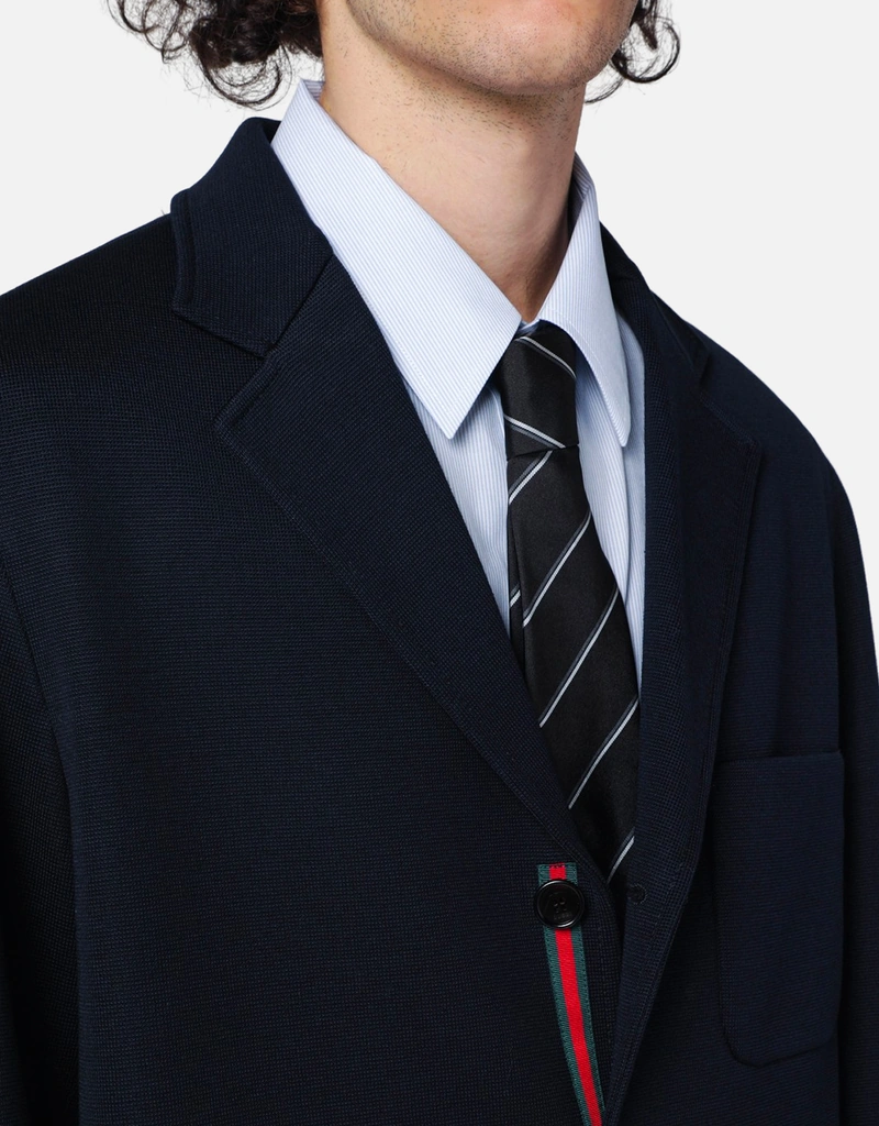 Gucci メンズ シングルブレスト コットンジャージージャケット (すべて Gucci メンズ シングルブレスト コットンジャージージャケット (すべて