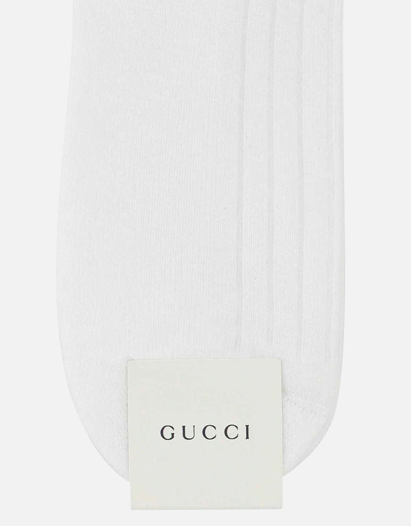 Gucci ホワイトストレッチコットンブレンドソックス () IFCHIC.COM