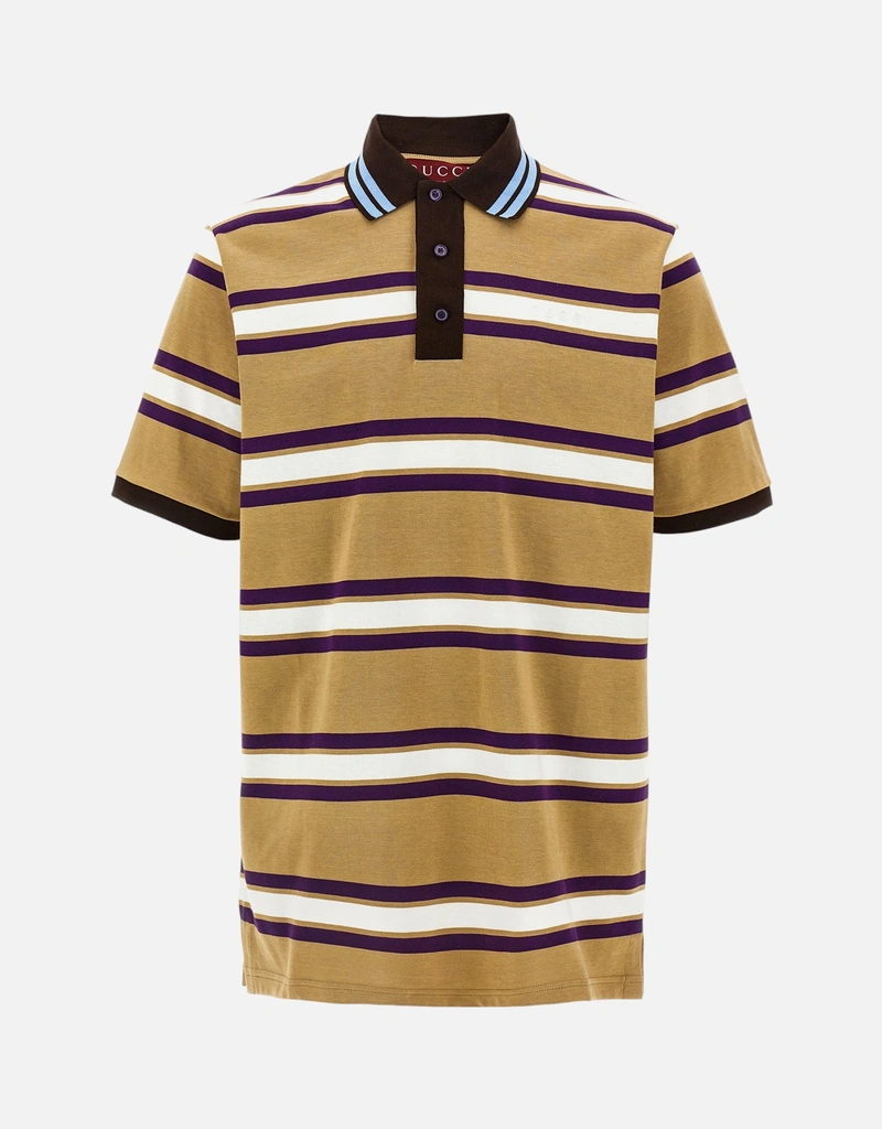 Gucci メンズ エンボスロゴ コットンポロシャツ () IFCHIC.COM