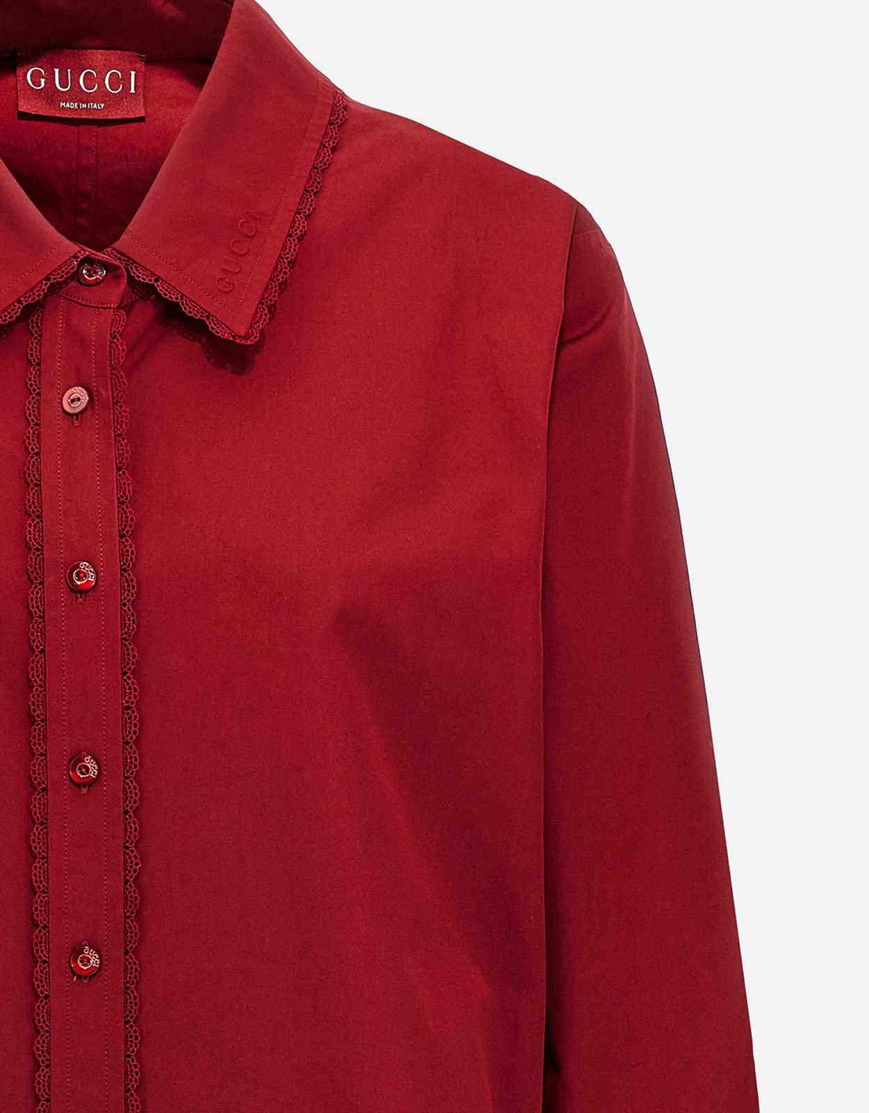 Gucci レースアップコットンポプリンシャツ () IFCHIC.COM