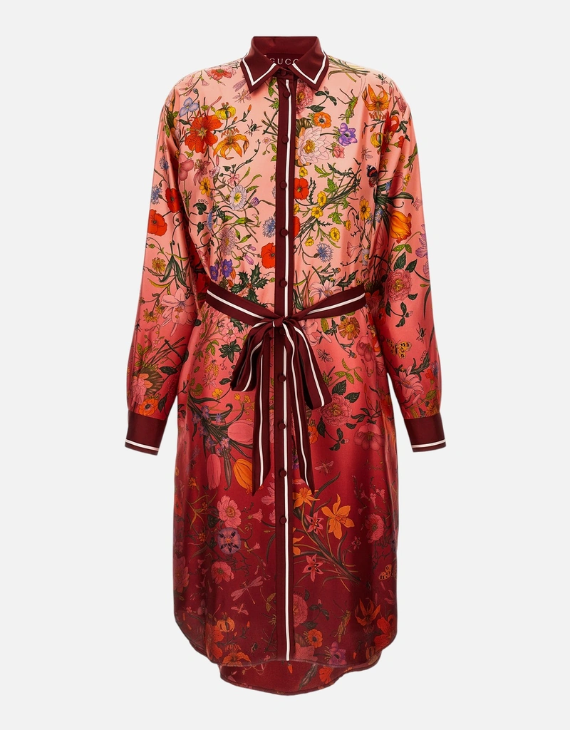 L88◇GUCCI・グッチ シルク パーティードレス◇