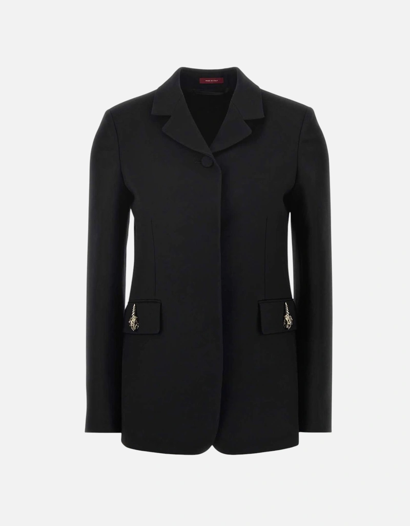 Gucci クレープウールシルクジャケット タイガー付き (すべての新品