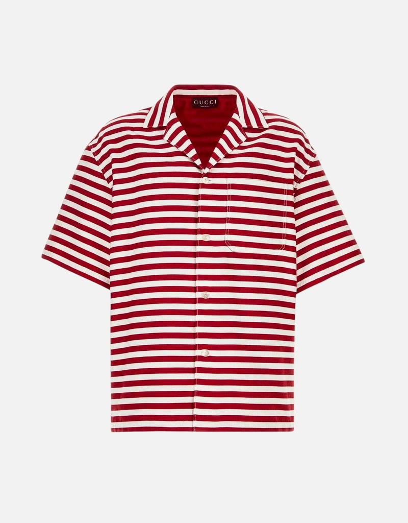 Gucci ラガーシャツ GUCCI（グッチ） ボーダー ポロシャツ ラガーシャツ 長袖 サイズ：S