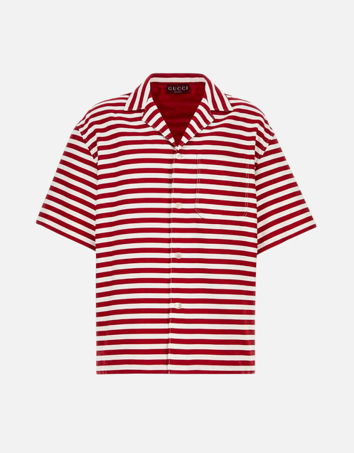 Gucci ラガーシャツ GUCCI（グッチ） ボーダー ポロシャツ ラガーシャツ 長袖 サイズ：S