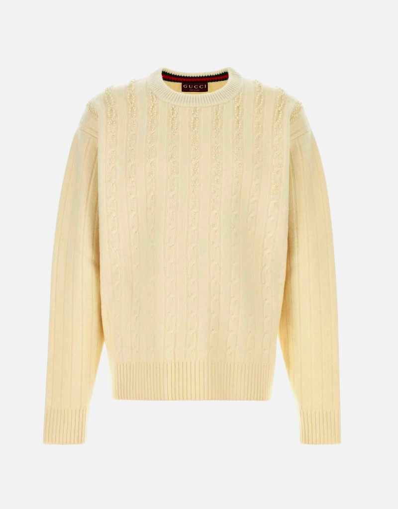 Gucci メンズパール装飾ウール混セーター (すべての新品) IFCHIC.COM