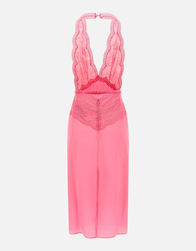 Gucci シルクサテンレースミディドレス (すべての新品) IFCHIC.COM